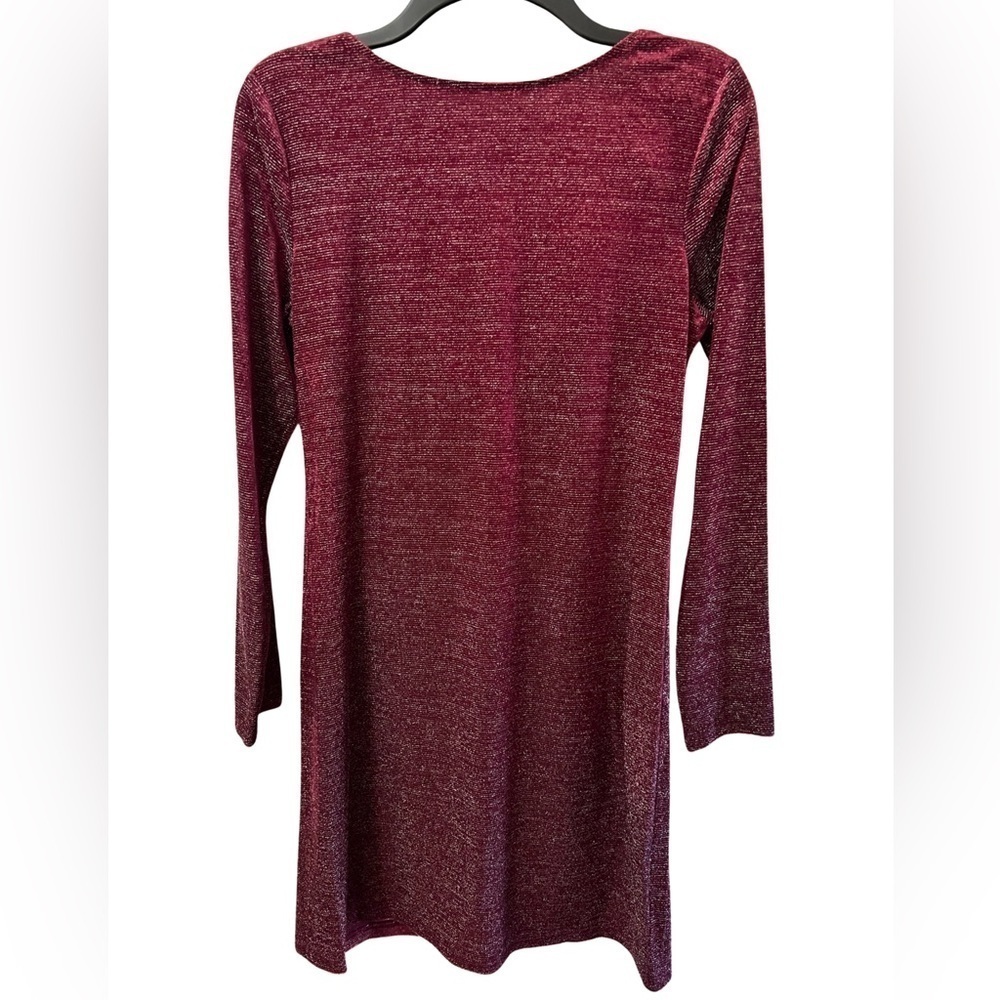 Michael Kors Ruby Red Sparkly Metallic Longsleeve Dress